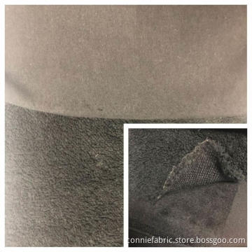 Shu velveteen fleeces bundna med t / c stickad tyg